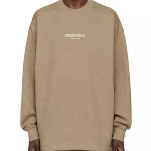Fear of God ESSENTIALS Oak Cotton Long sleeve Crew neck- Men’s Size Small